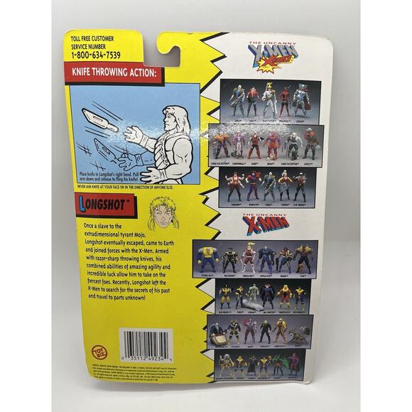 Toy Biz Marvel's Uncanny X-Men Vintage Longshot 1993 5" Action Figure New - Picture 2 of 4